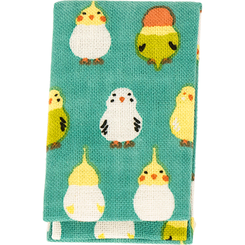 エチケットミラー　インコ並べ　エメグリーン