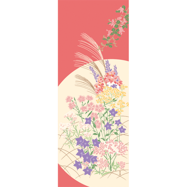 絵てぬぐい　彩り七草