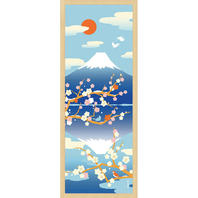 てぬぐい額　大　白木