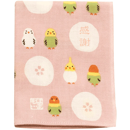 ひとことはんかち　感謝インコ