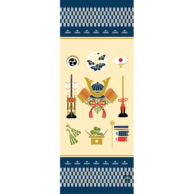 絵てぬぐい　祝い端午