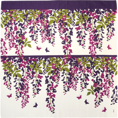 大布　藤棚と蝶