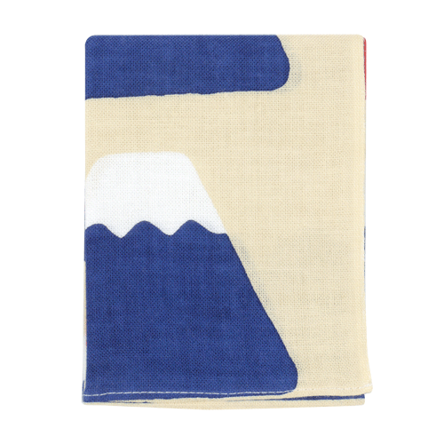 てぬぐいのはんかち　日の丸富士