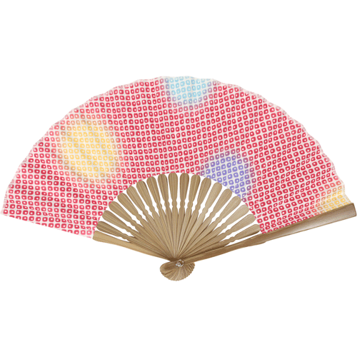 てぬぐい扇子　ほんのりかのこ