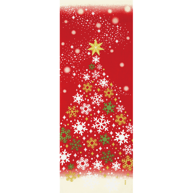 絵てぬぐい　クリスタルツリー