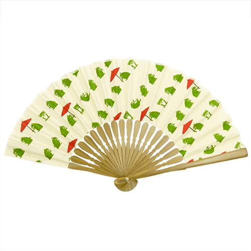 てぬぐい扇子 和傘カエル アイテム 用途で選ぶ うちわ 扇子 扇子 てぬぐいの濱文様ネットショップ