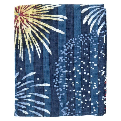 てぬぐいのはんかち　夏色花火