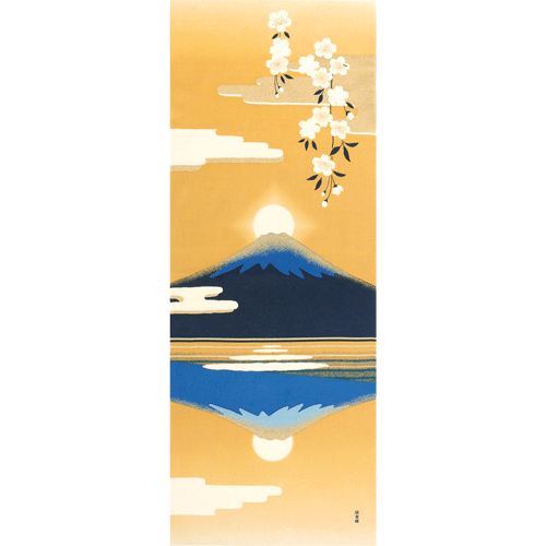 絵てぬぐい　ダイヤモンド富士