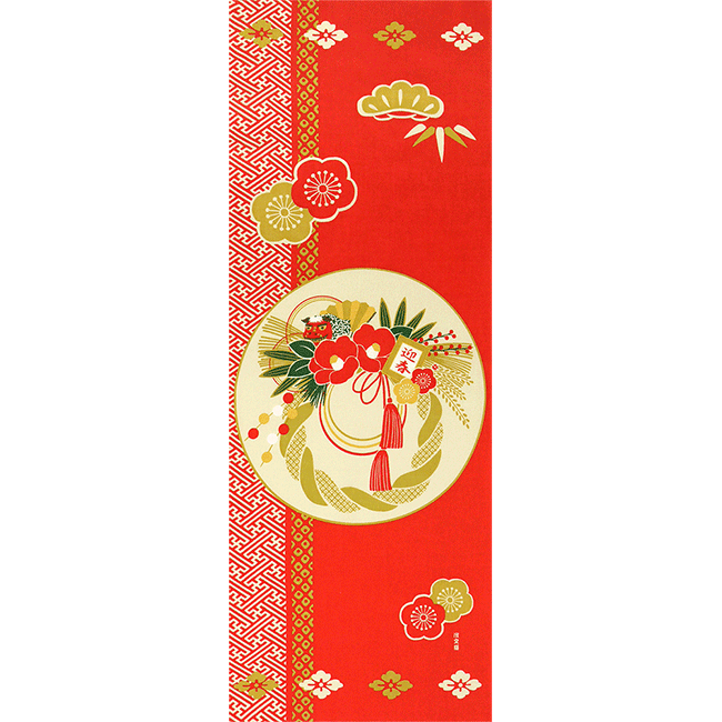 絵てぬぐい　しめ縄飾り