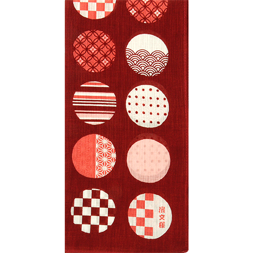 和ちいふ　大玉文様　エンジ