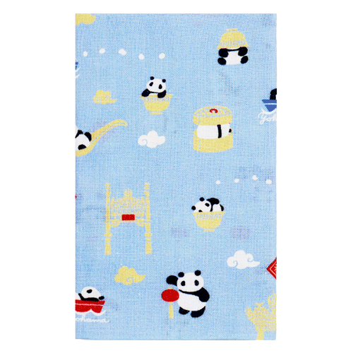 てぬぐい　濱パンダ　ブルー