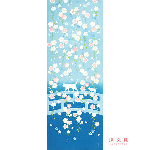 絵てぬぐい　お花見散歩