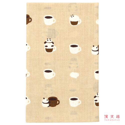 てぬぐい　パンダカプチーノ