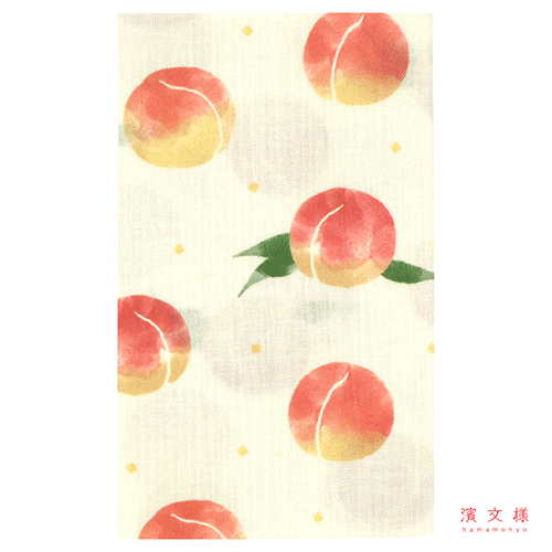 てぬぐい　ジューシー桃