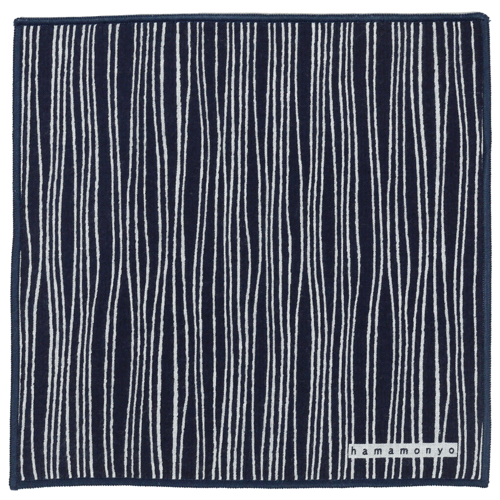 クリーンクロスハンカチ　ゆらり縞