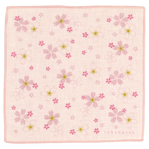 クリーンクロスハンカチ　桜もよう