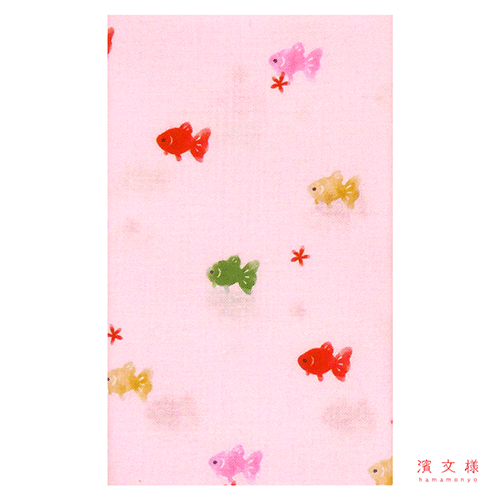 てぬぐい　彩り金魚