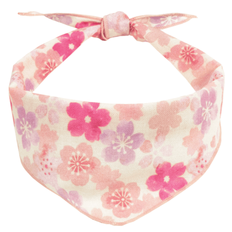 わんにゃんバンダナ　水彩さくら