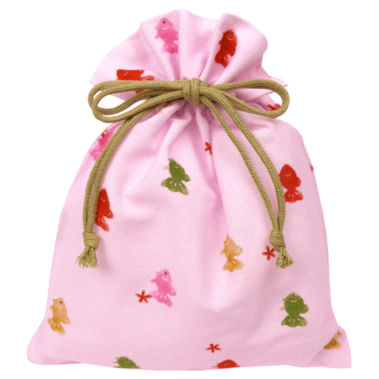 巾着大　彩り金魚