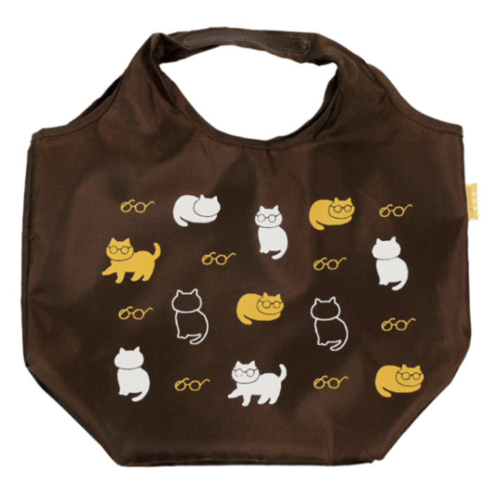 エコトート小　ねこめがね　チャ