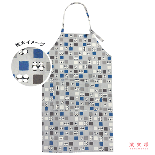 エプロン　パッチワークパンダ