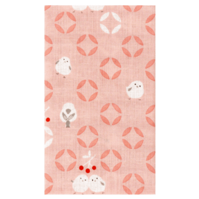 てぬぐい　シマエナガ七宝