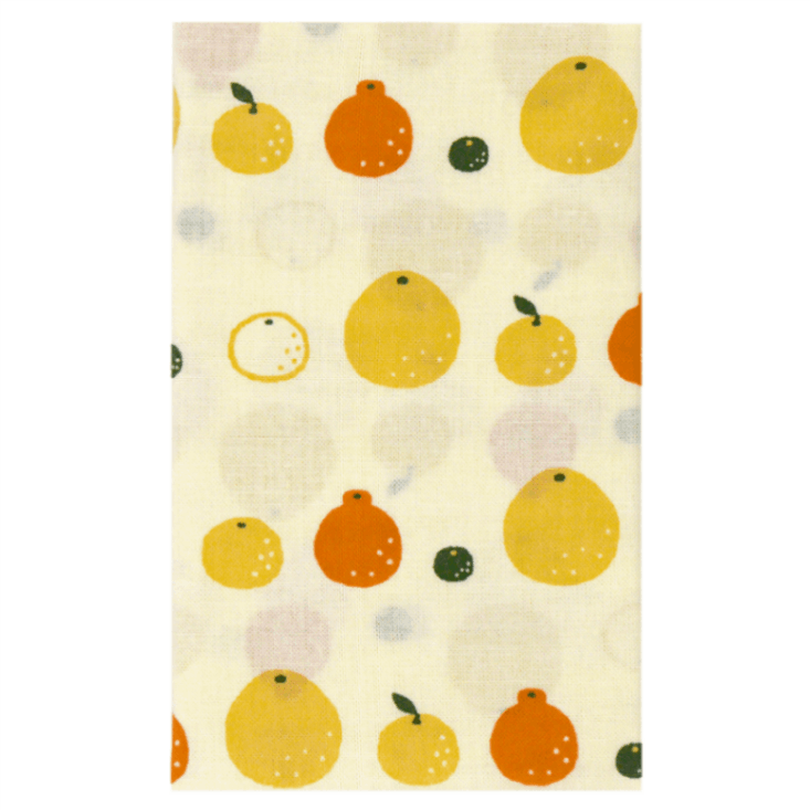 てぬぐい　柑橘ならべ