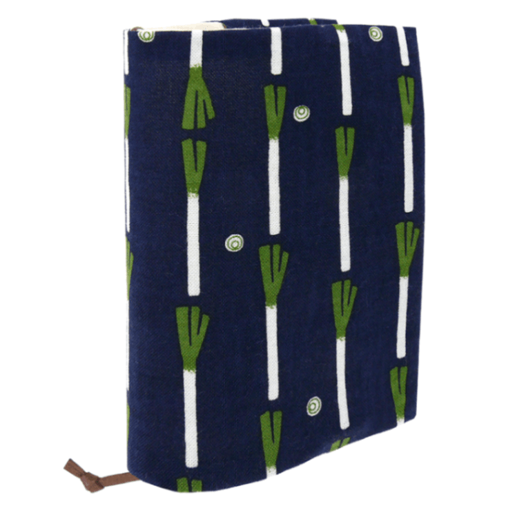 文庫本カバー　白ネギ縞