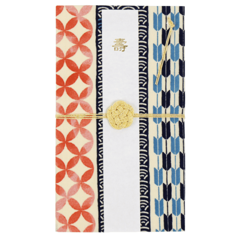 てぬぐいのはんかち　金封　兼用　吉祥文様縞