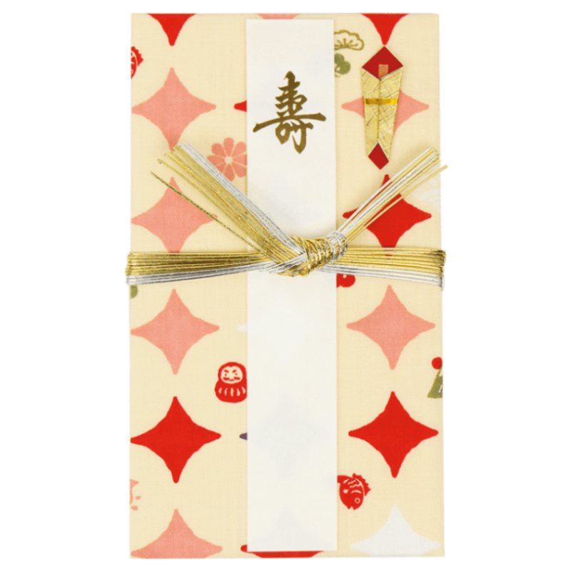 てぬぐいのはんかち　金封　寿　お祝い文様