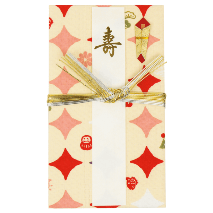 てぬぐいのはんかち　金封　寿　お祝い文様