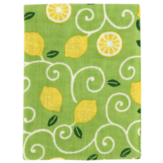 てぬぐいのはんかち　レモン唐草