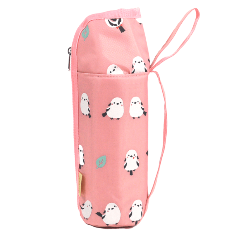 ペットボトルケース　ちゃんこいシマエナガ　ピンク