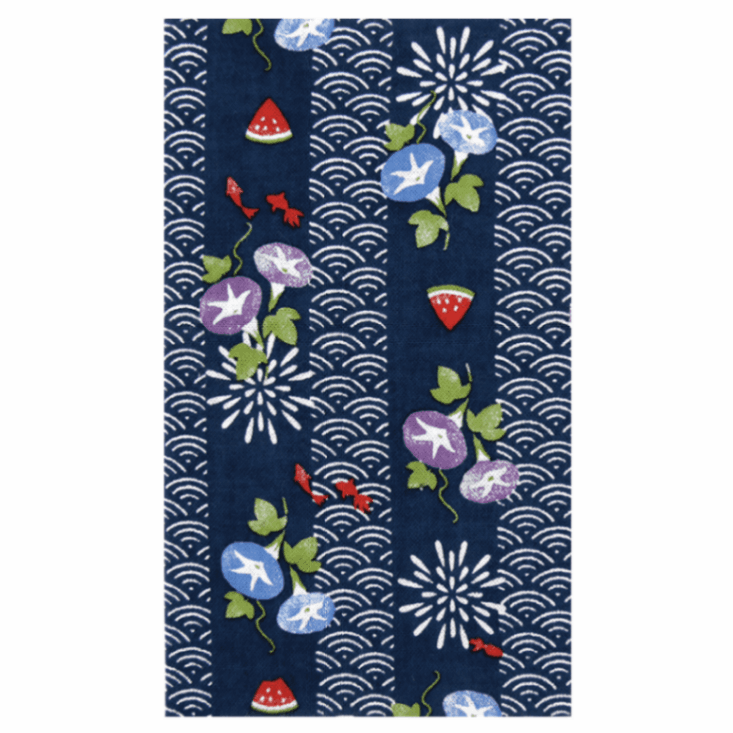 てぬぐい　夏青海波