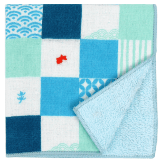 和たおるセミウォッシュ　市松こもんに豆金魚