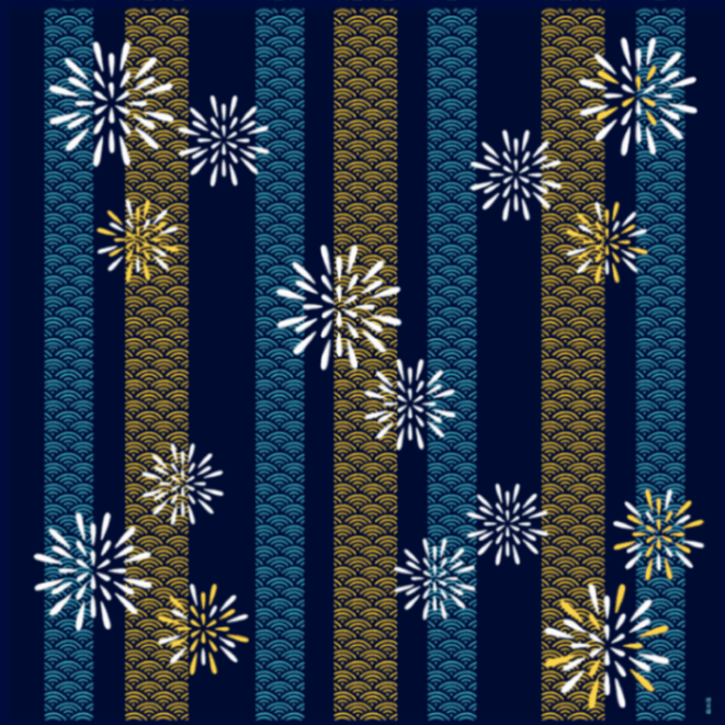 大布　青海波花火