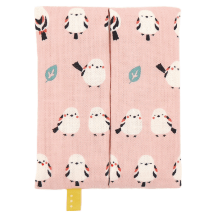 ティッシュケース　ちゃんこいシマエナガ　ピンク