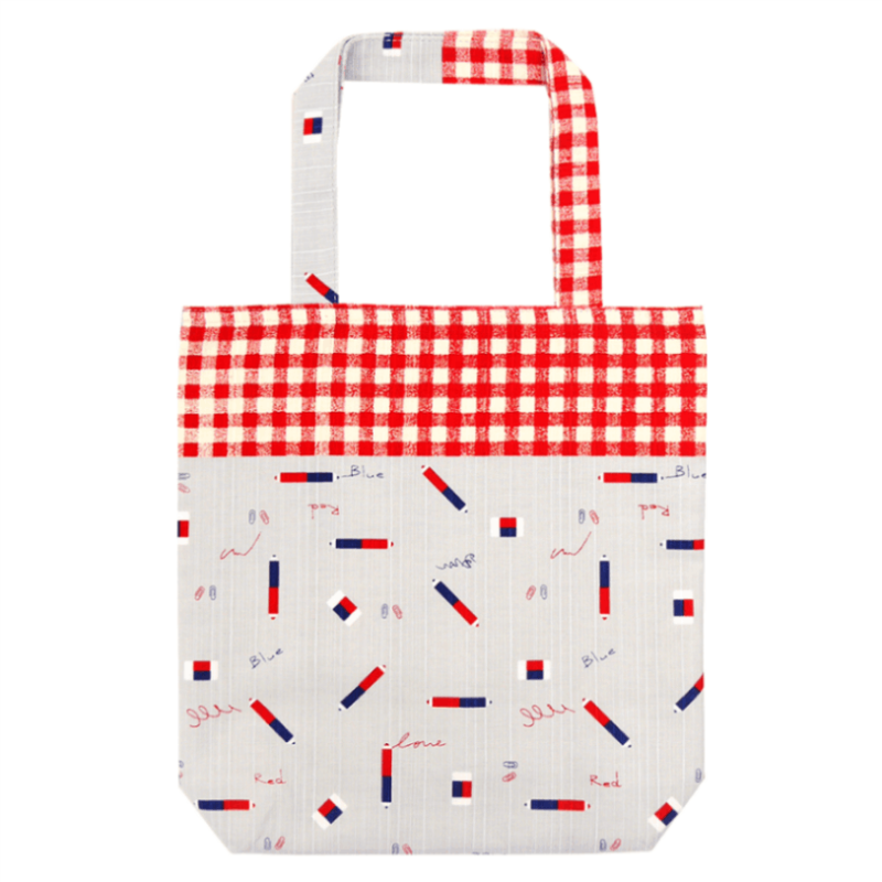 おさんぽトート　まめ赤青えんぴつ