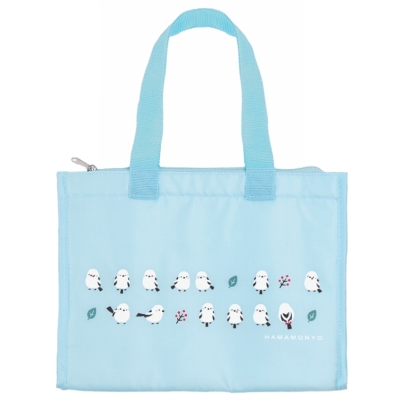 保冷温バッグ　ちゃんこいシマエナガ　スカイブルー