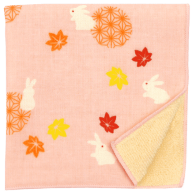 和たおるセミウォッシュ　豆うさぎの紅葉あそび