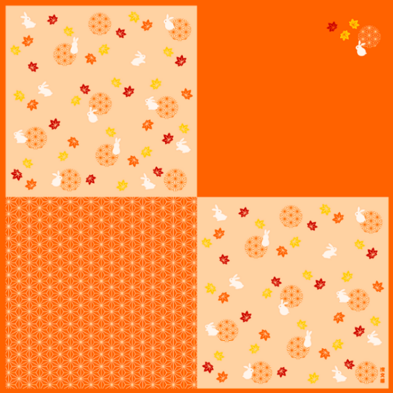 小布　豆うさぎの紅葉あそび