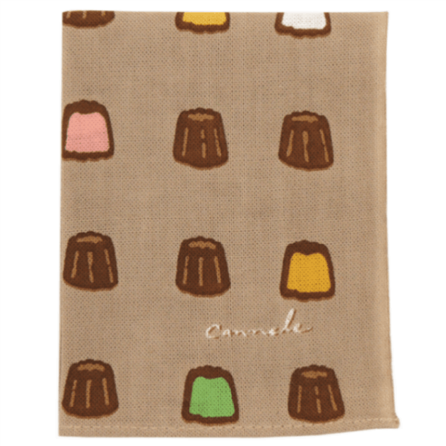 てぬぐいのはんかち　豆カヌレ