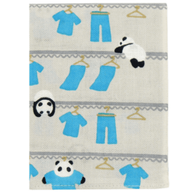 てぬぐいのはんかち　お洗濯パンダ