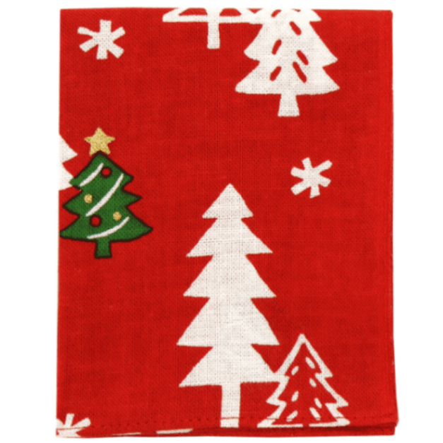 てぬぐいのはんかち　ツリーツリークリスマス