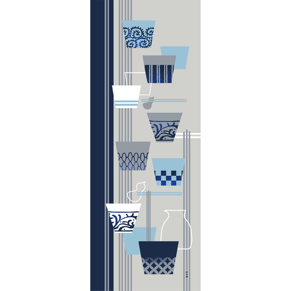 絵てぬぐい　蕎麦ちょこ