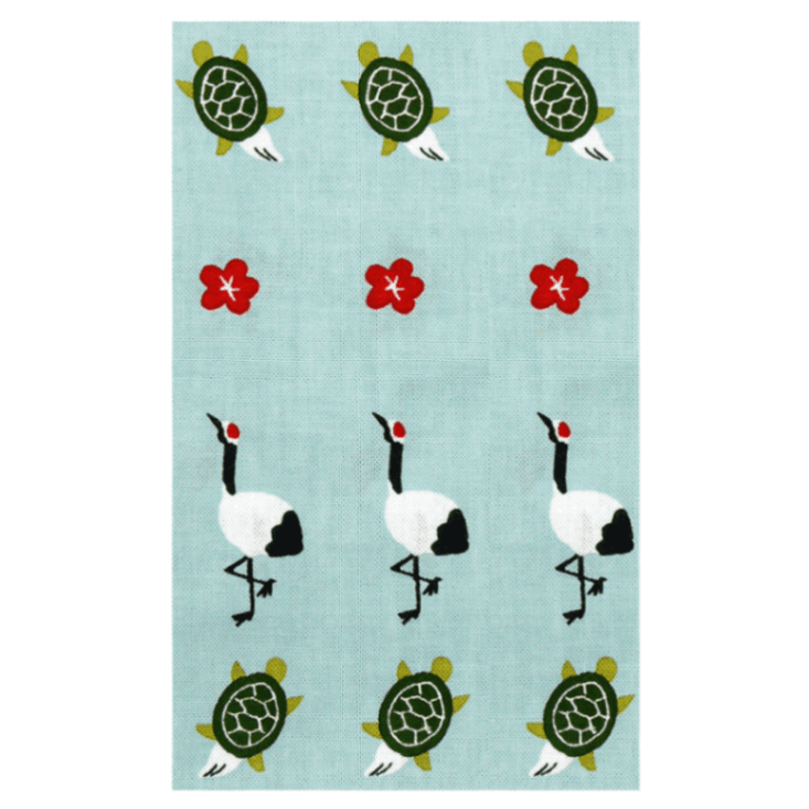 てぬぐい　つるかめ