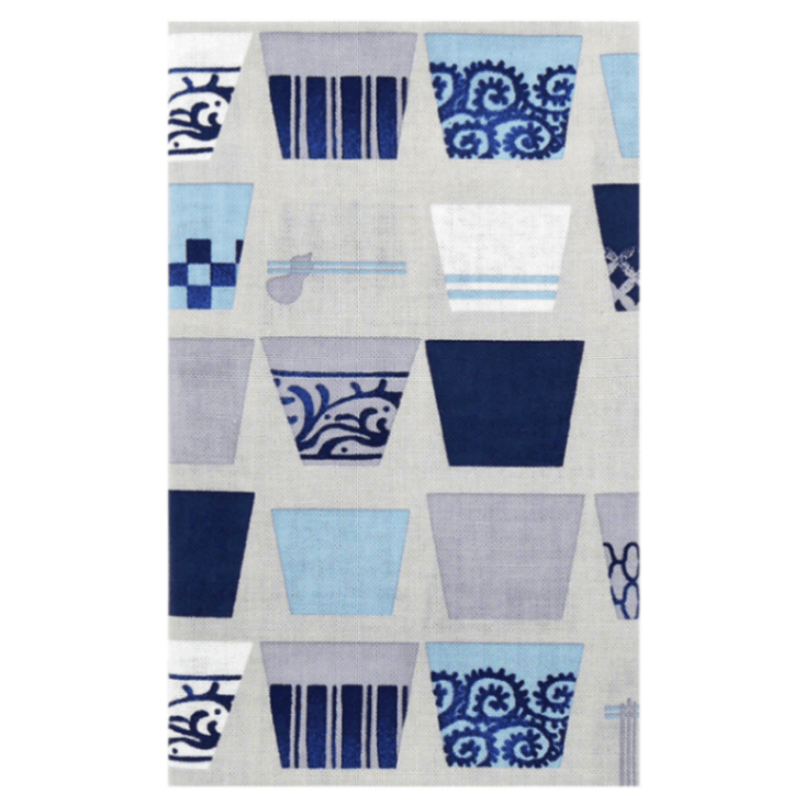 てぬぐい　そばちょこならべ