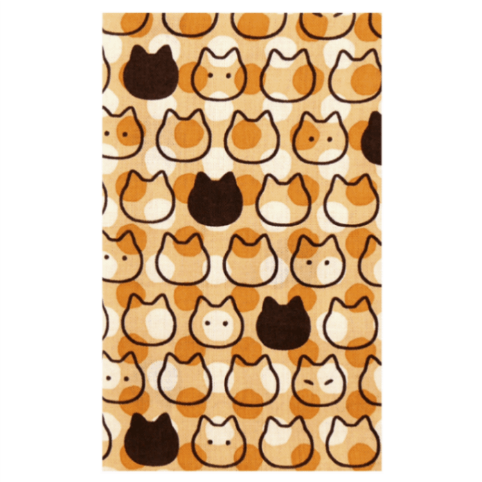 てぬぐい　ぶち猫ドット