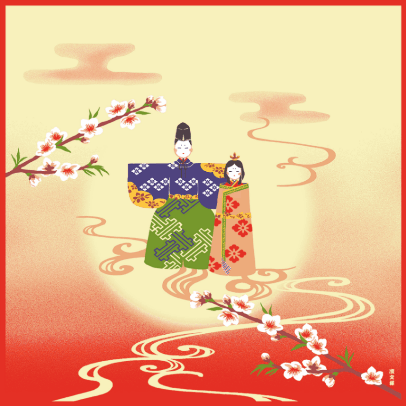 小布 うららかお雛様｜▽アイテム・用途で選ぶ,風呂敷,小布（50cm