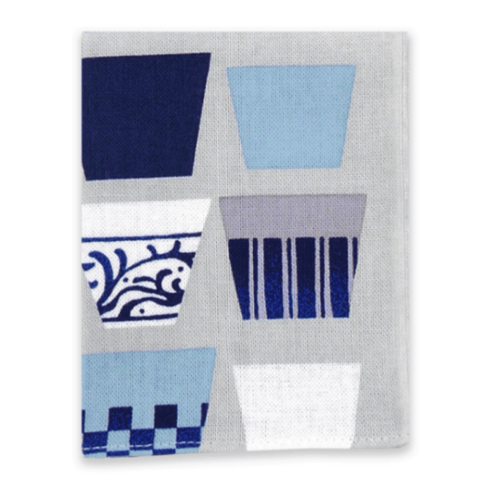 てぬぐいのはんかち　そばちょこならべ